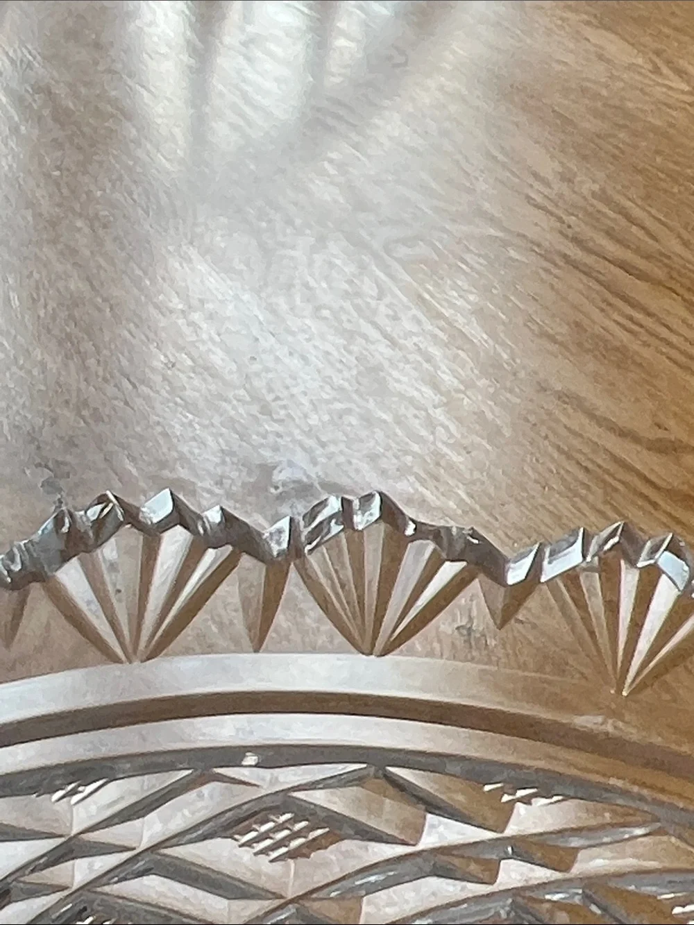 WATERFORD CRYSTAL FOOTED BOWL GEORGIAN Strawberry pattern 4”